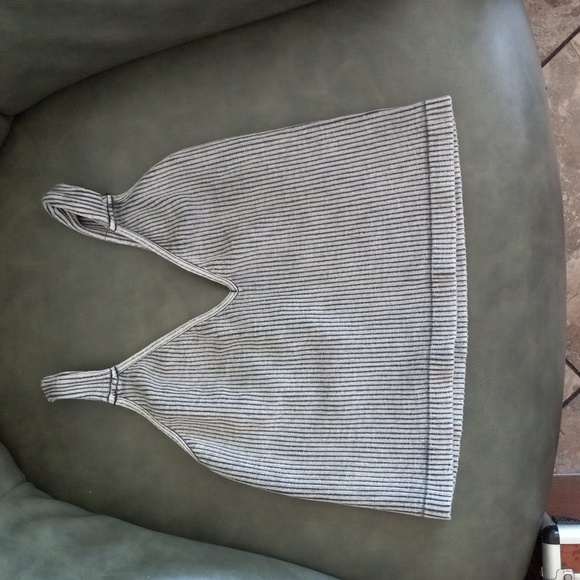 🔥 NWOT!! 🔥 Free People seamless crop washed grey/black Size M-L - Picture 5 of 8